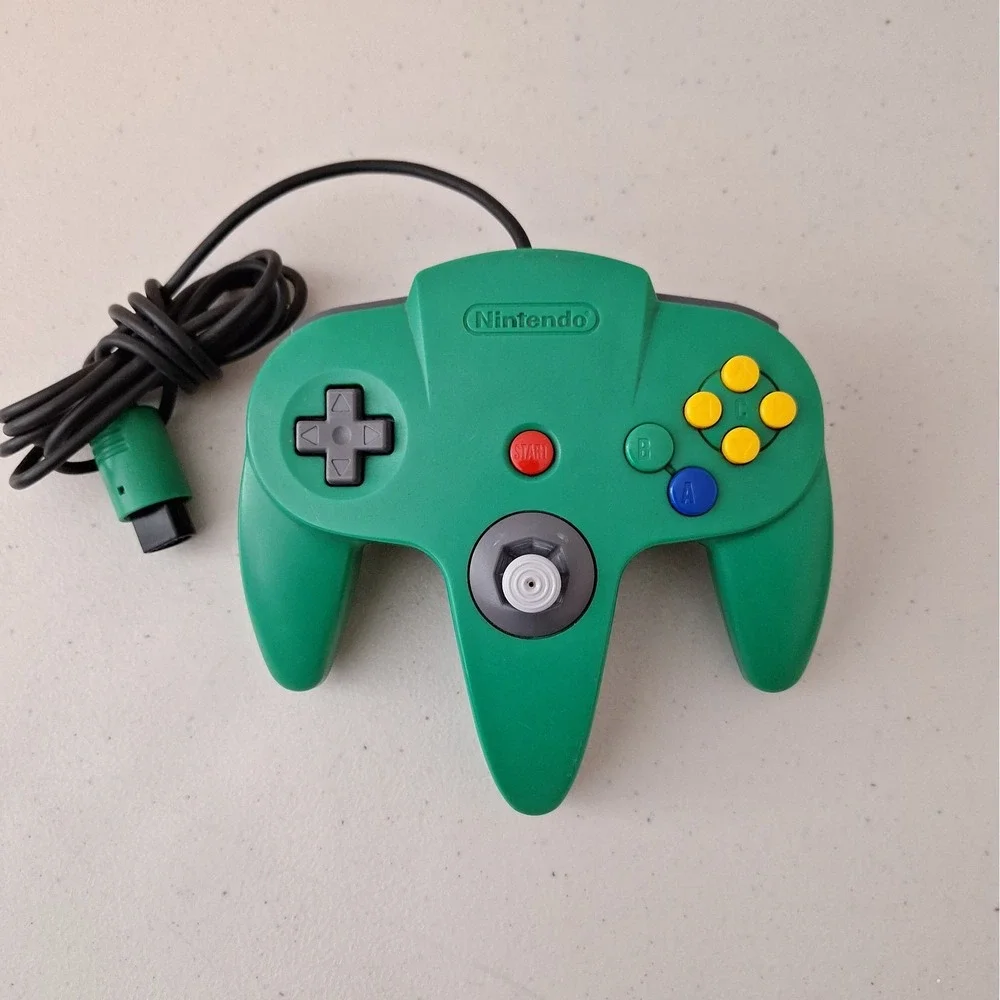 Official Nintendo 64 Controller OEM N64 Color Green UNTESTED